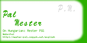 pal mester business card